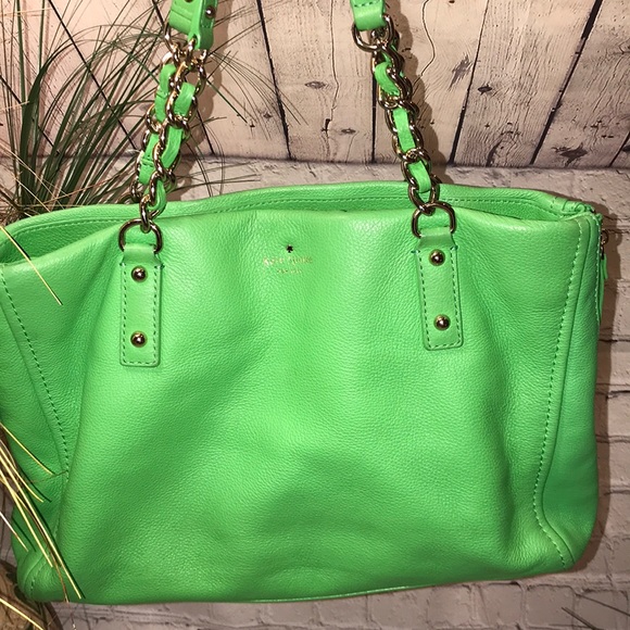 Bags Kate Spade Green Handbag Designer Sz M Poshmark